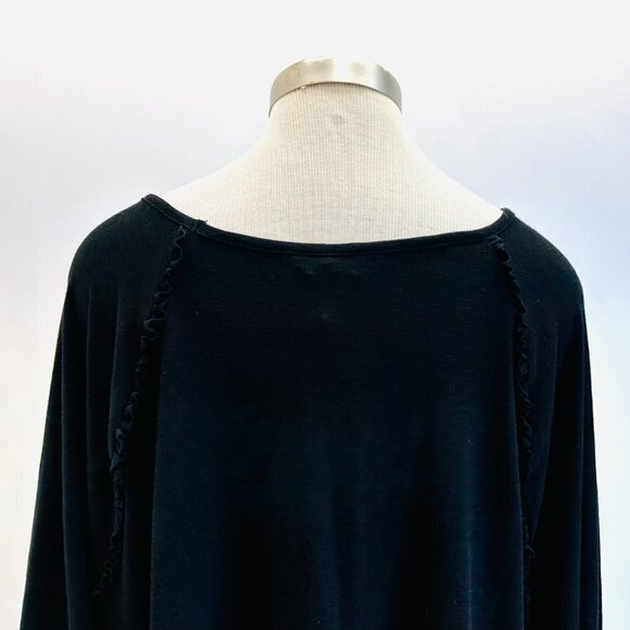 NWT LAUREN CONRAD Women Long Sleeve Pullover Round Neck Black Shirt Plus Size 4X - Picture 9 of 14